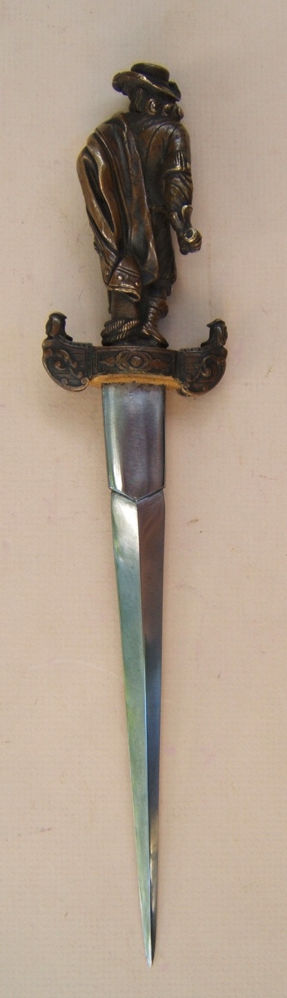A VERY FINE QUALITY LATE-19TH/EARLY-20TH CENTURY (FRENCH?) “ROMANTIC DAGGER