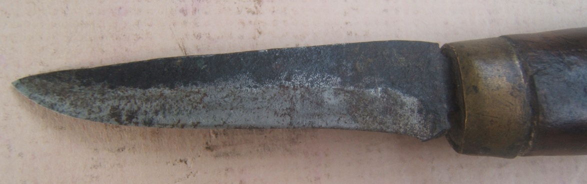 A VERY GOOD COLONIAL AMERICAN/REVOLUTIONARY WAR PERIOD AMERICAN-MADE PATCH-KNIFE w/ MAPLE GRIP, ca. 1770-1800 view 4