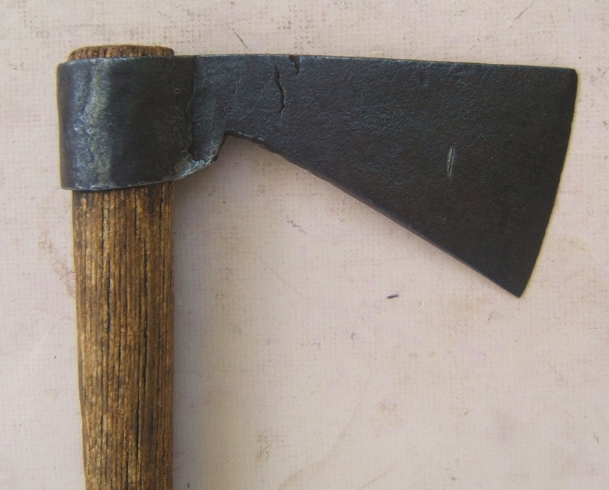 A FINE COLONIAL/AMERICAN REVOLUTIONARY WAR PERIOD BELT AXE TOMAHAWK w/ ORIGINAL HAFT, ca. 1750s-1770s view 3