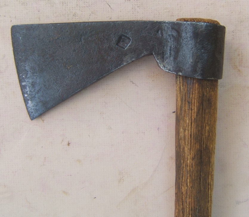 A FINE COLONIAL/AMERICAN REVOLUTIONARY WAR PERIOD BELT AXE TOMAHAWK w/ ORIGINAL HAFT, ca. 1750s-1770s view 4
