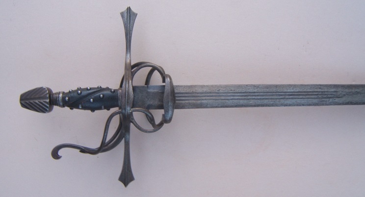 A FINE VICTORIAN ERA COPY OF A LATE 16TH/EARLY 17th CENTURY CENTRAL EUROPEAN {GERMAN TYPE} SWEPT-HILT RAPIER, ca. 1890 view 1