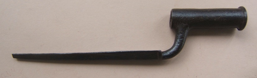A REVOLUTIONARY WAR USED FIRST MODEL/LONGLAND PATTERN BROWN BESS BAYONET (FOUND at FORT TICONDEROGA), ca. 1760 view 1